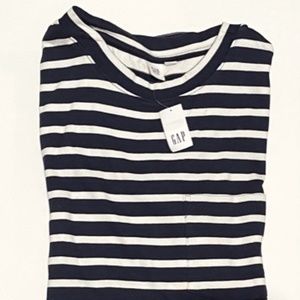 Navy White Striped Dress